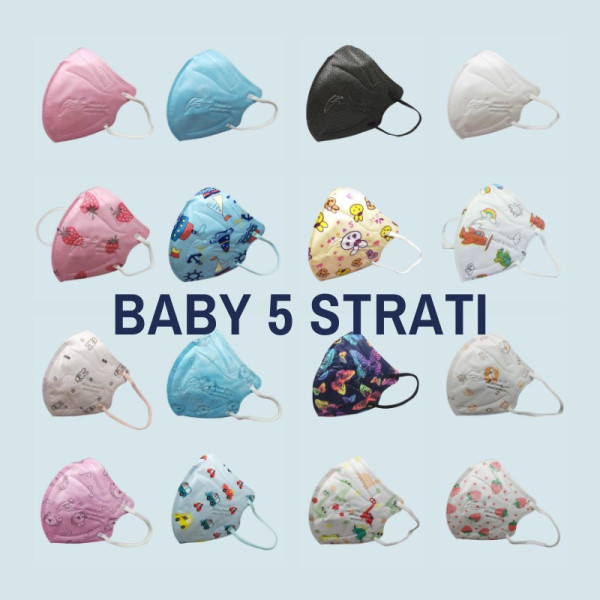 FEN BABY 5 STRATI: Mascherine colorate per bambini