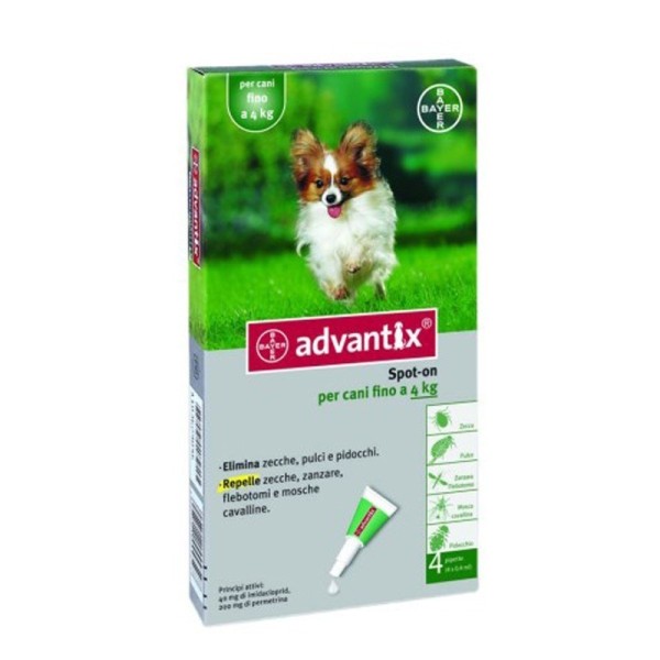 BAYER ADVANTIX SPOT ON 4 PIPE DA 4ML FINO 4KG
