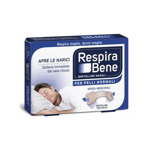 RESPIRABENE CEROTTI NASALI ADULTI 10 PEZZI