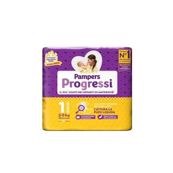 PAMPERS PROG SENS NB 28P