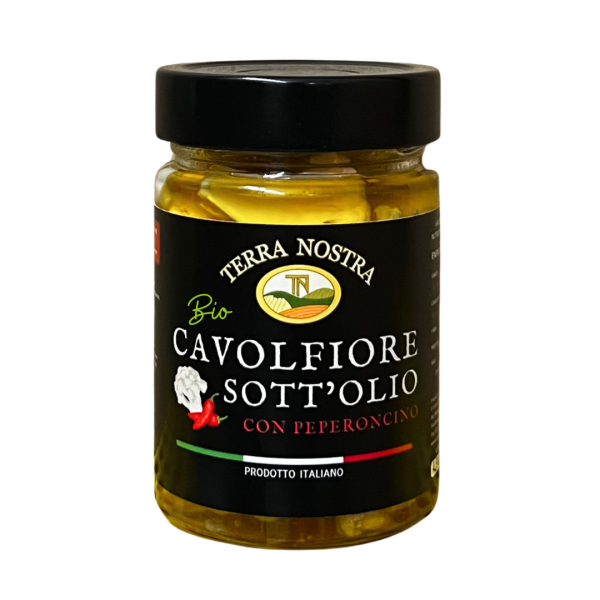 Cavolfiore sott'olio con peperoncino – TERRA NOSTRA – Biologico 300 g